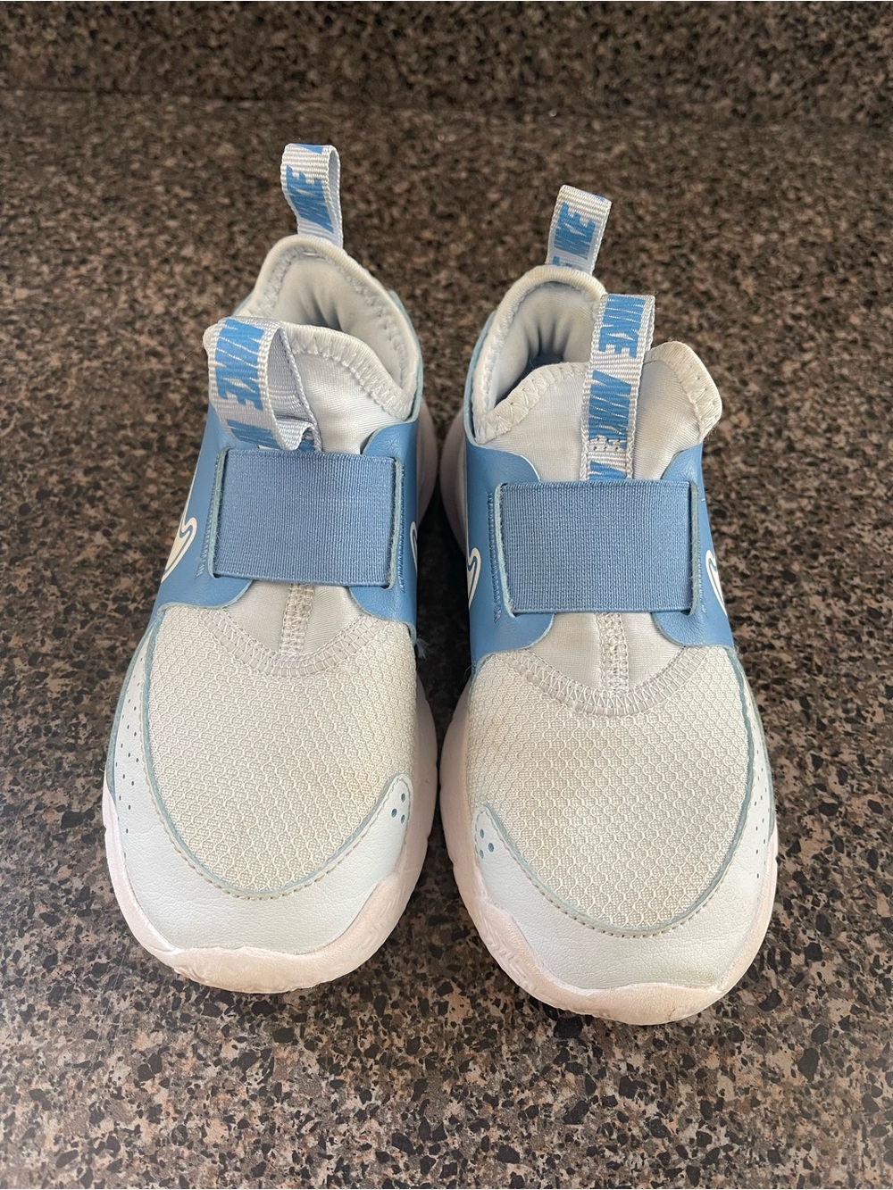 Nike Kids Slip-On Sneakers in Light Blue and White 11c